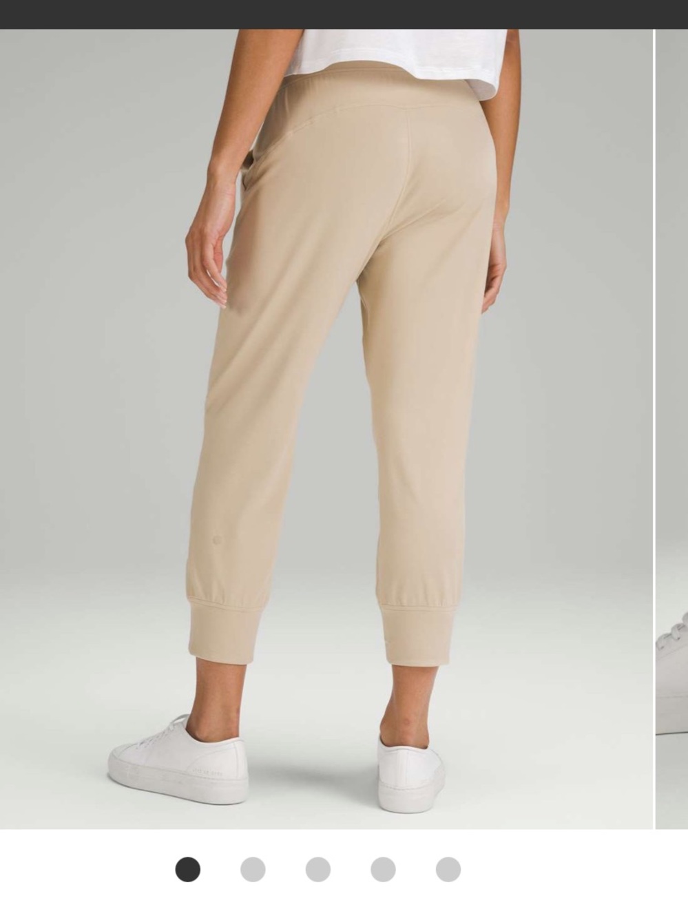 lululemon sz 6 Trench High-Rise Cropped Joggers beige soft loungewear athleisure